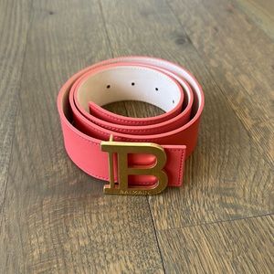 Balmain logo-plaque buckle belt